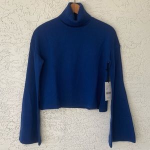 W By Worth Blue Wool Sweater
